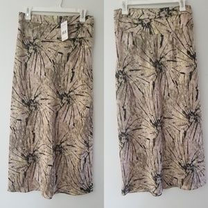 NWT Free People satin midi skirt size 10